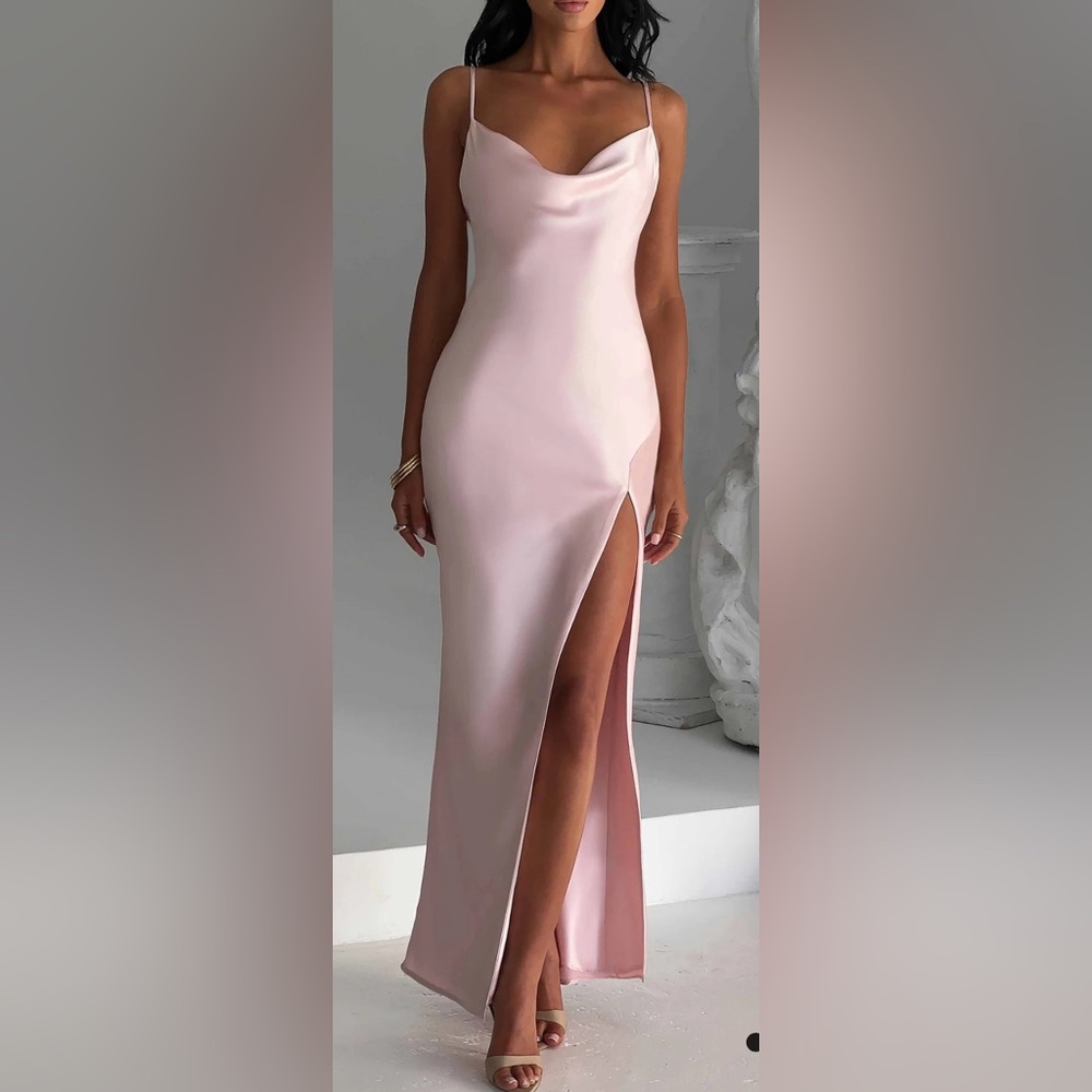 Celestina Maxi Dress - Blush (Baby Boo)